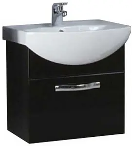 Тумба-умывальник подвесная Aquaton Ария 50 чёрный 1A1403K0AA950, 1