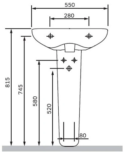 Пьедестал Am.Pm Like белый C804910WH