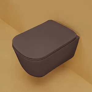 Унитаз подвесной безободковый Kerasan Tribeca Borgogna matt 511475 Унитаз подвесной безободковый Kerasan Tribeca Borgogna matt 511475, 3