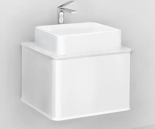 Тумба под умывальник подвесная Jorno Pastel 58 белый жемчуг Pas.01.58/P/W