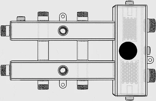 Распределительный коллектор 3 контура с гидрострелкой 1¼&quot;н x 1&quot;н Север-М3(Aisi) 1915004