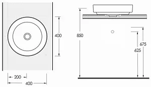 Раковина beWash Alster 40 латте 86401073 Раковина beWash Alster 40 латте 86401073, 2