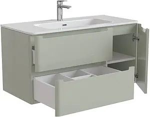 Тумба-умывальник подвесная IDDIS Edifice 100 фисташково-серый EDI10G1i95+0101000i28 Тумба-умывальник подвесная IDDIS Edifice 100 фисташково-серый EDI10G1i95+0101000i28, 5