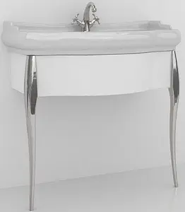 Консоль напольная Kerasan Retro 73 белый/хром 7362K5 Консоль напольная Kerasan Retro 73 белый/хром 7362K5, 1