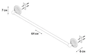 Полотенцедержатель Fixsen Retro бронза FX-83801, 3