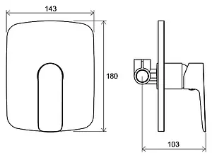 Смеситель для душа скрытого монтажа Ravak Classic хром X070087 Смеситель для душа скрытого монтажа Ravak Classic хром X070087, 2