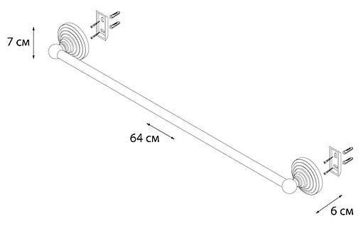 Полотенцедержатель Fixsen Retro бронза FX-83801