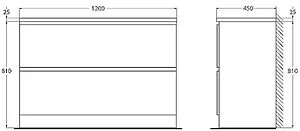 Тумба под умывальник напольная BelBagno ALBANO 120 Bianco Lucido ALBANO-1200-2C-PIA-BL, 2