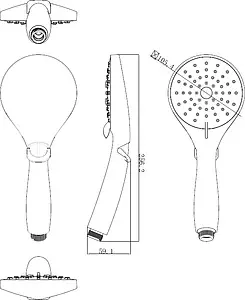Лейка ручного душа Aquanet хром KH31810CP, 2