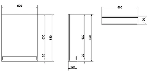 Зеркало Cersanit Smart 50 ясень P-LU-SMA