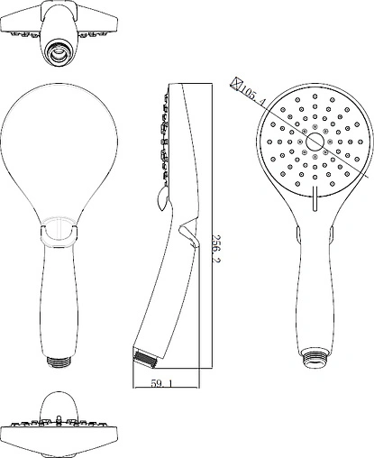 Лейка ручного душа Aquanet хром KH31810CP