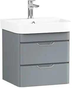 Тумба-умывальник подвесная ISVEA Fonte 57 серый 21SQS104058I+10SQ50057SV, 1