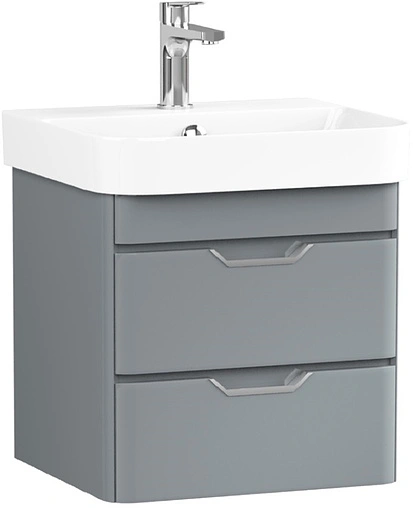 Тумба-умывальник подвесная ISVEA Fonte 57 серый 21SQS104058I+10SQ50057SV