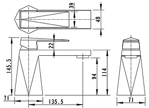 Смеситель для раковины Bravat Iceberg хром F176110C, 2