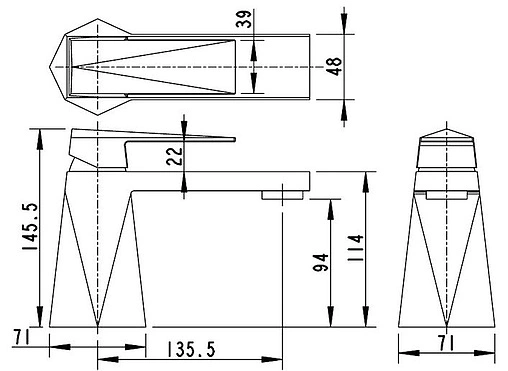 Смеситель для раковины Bravat Iceberg хром F176110C