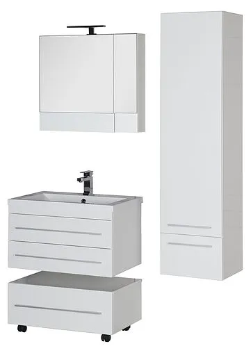 Шкаф-зеркало Aquanet Нота 75 L белый 00165130