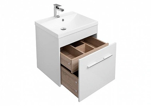 Тумба под умывальник подвесная Aquanet Августа 58 белый 00210026