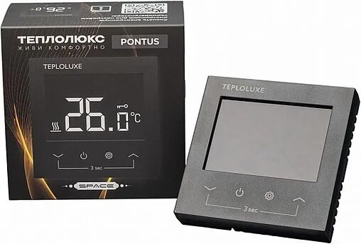 Терморегулятор Теплолюкс Pontus Space черный 100037059500