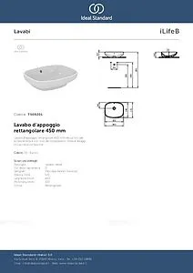 Раковина Ideal Standard i.Life B 45 белый T509201 Раковина Ideal Standard i.Life B 45 белый T509201, 2