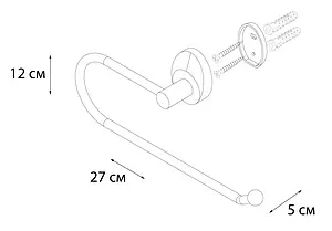 Полотенцедержатель Fixsen Europa хром FX-21811A, 3