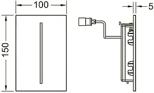 Клавиша смыва для писсуара 7.2 В TECEfilo-Velvet Urinal 9242018 Bianco Kos / Белый Клавиша смыва для писсуара 7.2 В TECEfilo-Velvet Urinal 9242018 Bianco Kos / Белый, 2