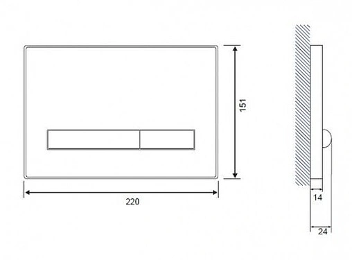 Клавиша смыва для унитаза Cersanit Pilot P-BU-PIL/Rdg/Gl стекло/красный