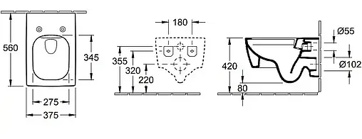 Унитаз подвесной безободковый Villeroy&amp;Boch Memento 2.0 белый 4633R001