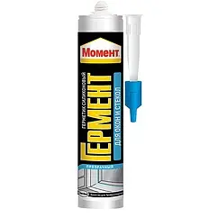 Герметик силиконовый санитарный 280мл белый Момент Гермент