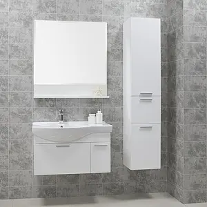 Шкаф-пенал подвесной с бельевой корзиной Aquaton Инди 35 белый 1A188603ND010 Шкаф-пенал подвесной с бельевой корзиной Aquaton Инди 35 белый 1A188603ND010, 3