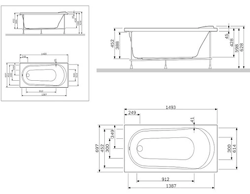 Панель для ванны фронтальная Am.Pm Joy/Spirit 150 белый W85A-150-070W-P