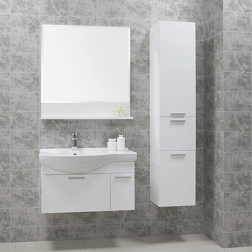 Шкаф-пенал подвесной с бельевой корзиной Aquaton Инди 35 белый 1A188603ND010 Шкаф-пенал подвесной с бельевой корзиной Aquaton Инди 35 белый 1A188603ND010