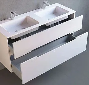 Тумба-умывальник подвесная Jorno Modul 120 белый Mоl.01.122/P/W+Mol.08.120/W Тумба-умывальник подвесная Jorno Modul 120 белый Mоl.01.122/P/W+Mol.08.120/W, 4