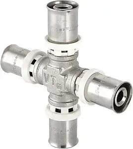 Крестовина пресс редукционная 20мм x 16мм x 20мм x 16мм Valtec VTm.241.N.201620 Крестовина пресс редукционная 20мм x 16мм x 20мм x 16мм Valtec VTm.241.N.201620, 1