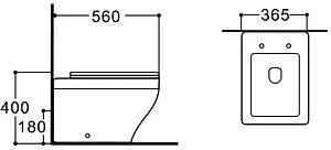 Унитаз приставной безободковый Aquatek Амадео белый AQ1964-00, 2