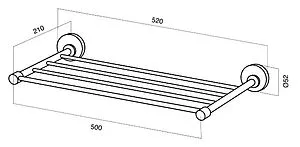 Полка для полотенец Am.Pm Bliss L хром A5537764 Полка для полотенец Am.Pm Bliss L хром A5537764, 2