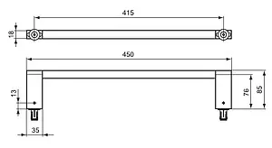 Полотенцедержатель Ideal Standard Connect 45 хром E6981AA Полотенцедержатель Ideal Standard Connect 45 хром E6981AA, 2