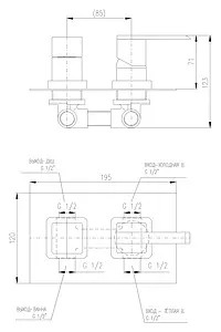 Смеситель для ванны скрытого монтажа Rav Slezak Loira хром LR586 Смеситель для ванны скрытого монтажа Rav Slezak Loira хром LR586, 2