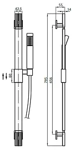 Душевая стойка Cezares Cosmo хром COSMO-C-SD-01, 2