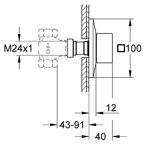 Вентиль запорный Grohe Allure Brilliant хром 19796000