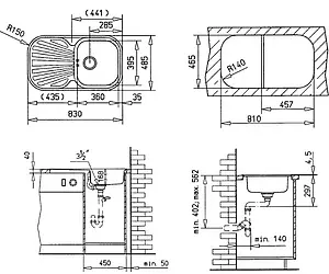 Мойка кухонная Teka Stylo 1B 1D нержавеющая сталь полированная 10107017 Мойка кухонная Teka Stylo 1B 1D нержавеющая сталь полированная 10107017, 2