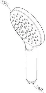 Лейка ручного душа Am.Pm Like чёрный матовый F0280022 Лейка ручного душа Am.Pm Like чёрный матовый F0280022, 2