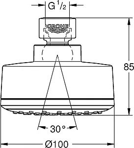 Лейка верхнего душа Grohe Tempesta Cosmopolitan хром 26051001 Лейка верхнего душа Grohe Tempesta Cosmopolitan хром 26051001, 2