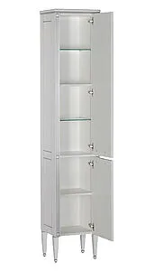 Шкаф-пенал напольный Aquanet Паола белый/серебро 181770 Шкаф-пенал напольный Aquanet Паола белый/серебро 181770, 3