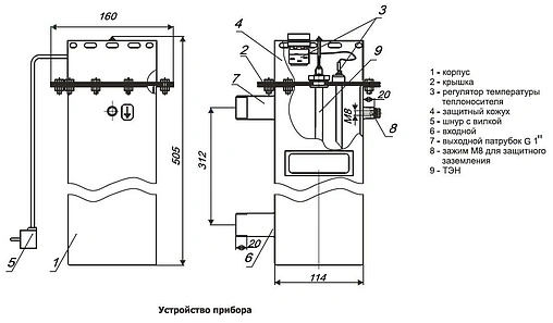 Котел электрический одноконтурный 2.5кВт Эван ЭПО 2,5 11003