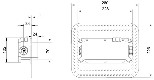 Скрытая часть смесителя для раковины Villeroy&amp;Boch Universal TVW00015200000