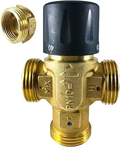 Трехходовой термостатический смесительный клапан ¾, 1" +20...+55°С Kvs 1.6 STI 01.02.0НР2ВР20 Трехходовой термостатический смесительный клапан ¾, 1" +20...+55°С Kvs 1.6 STI 01.02.0НР2ВР20, 1