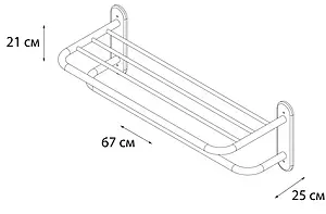 Полка для полотенец Fixsen Hotel хром FX-31015, 3