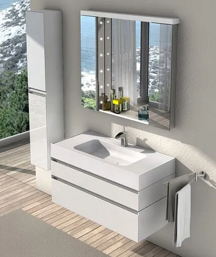 Шкаф-зеркало Aquaton Ричмонд 100 белый 1A145102RD010