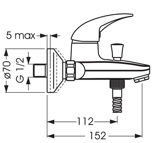 Смеситель для ванны Vidima Orion хром BA004AA