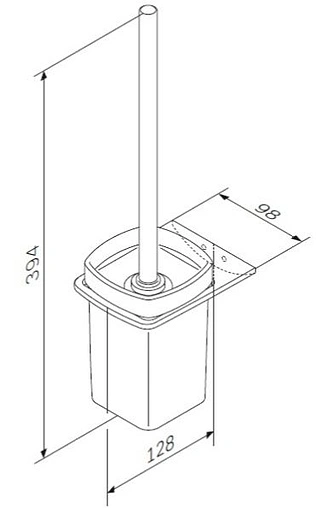 Ёршик для унитаза Am.Pm Inspire 2.0 хром A50A33400